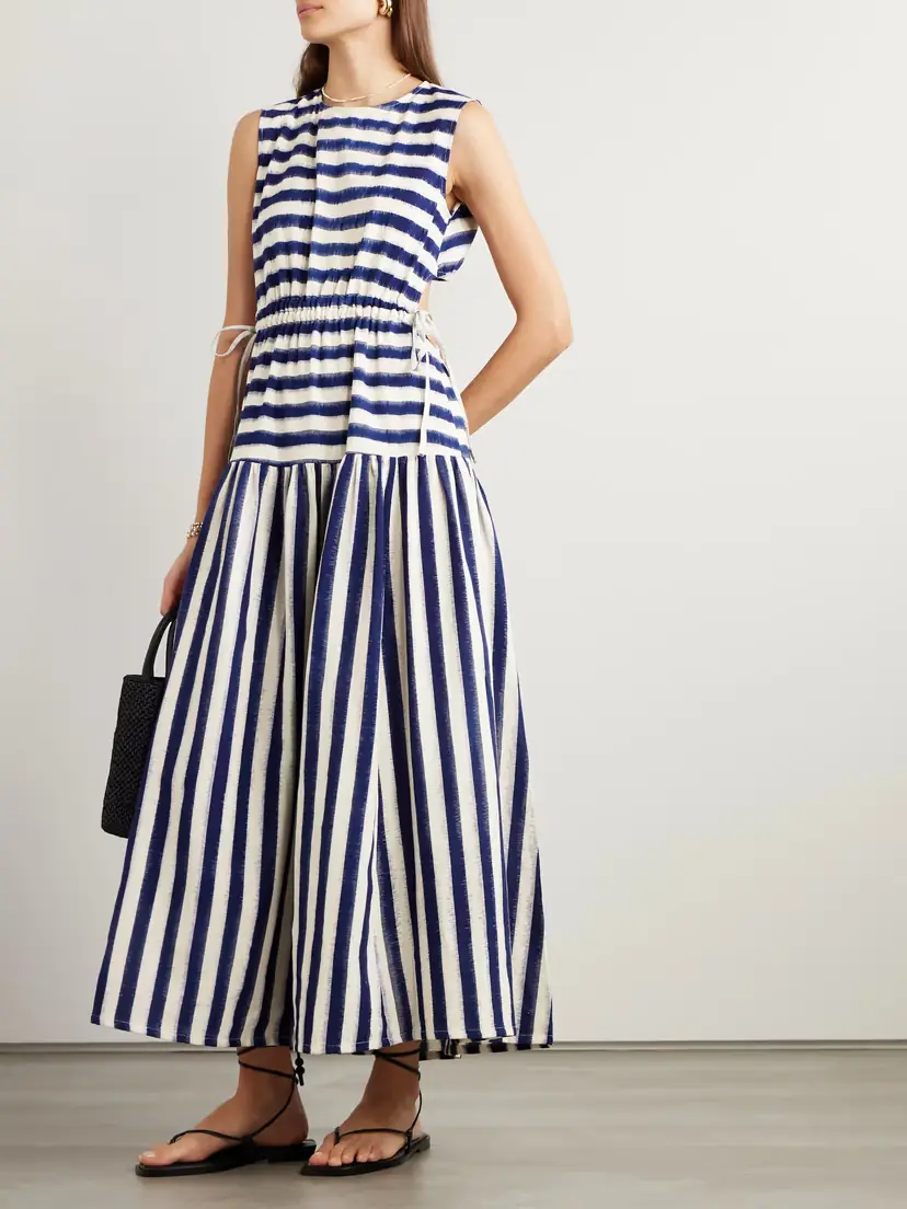 Emporio Sirenuse + Net Sustain Pulcheria Striped Cotton Maxi Dress | Thumbnail 2 Emporio Sirenuse + Net Sustain Pulcheria Striped Cotton Maxi Dress | Thumbnail 2