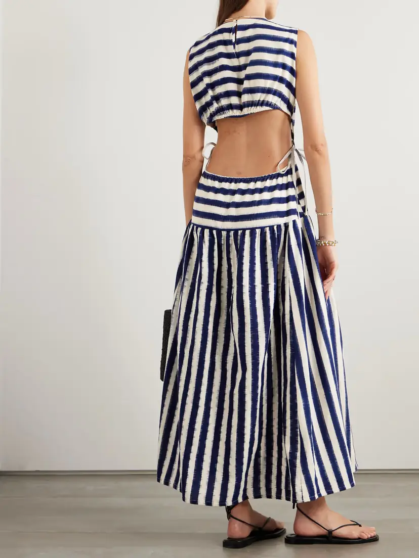 Emporio Sirenuse + Net Sustain Pulcheria Striped Cotton Maxi Dress | Thumbnail 3 Emporio Sirenuse + Net Sustain Pulcheria Striped Cotton Maxi Dress | Thumbnail 3