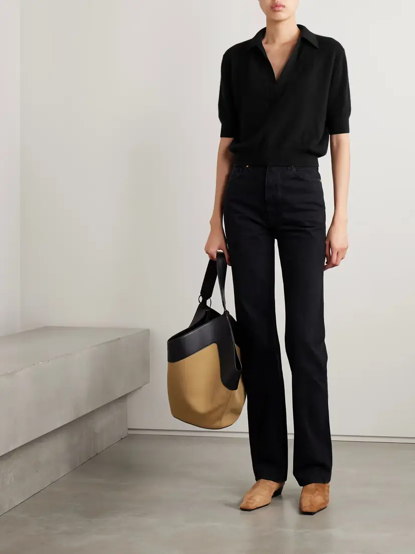 Khaite Shrunken Jo Cashmere-blend Polo Shirt | Thumbnail 2 Khaite Shrunken Jo Cashmere-blend Polo Shirt | Thumbnail 2