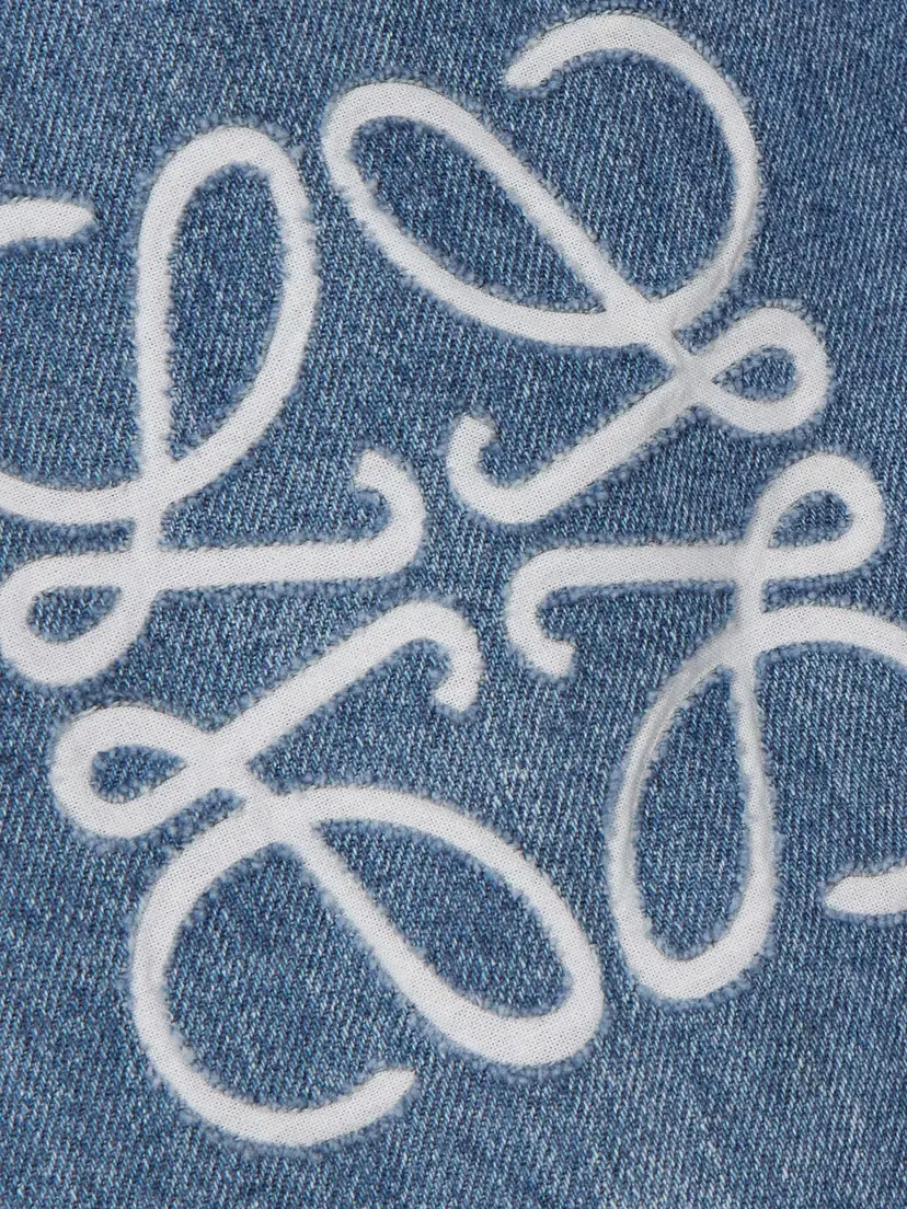 Loewe Hooded Cropped Appliquéd Denim Shirt | Thumbnail 4 Loewe Hooded Cropped Appliquéd Denim Shirt | Thumbnail 4