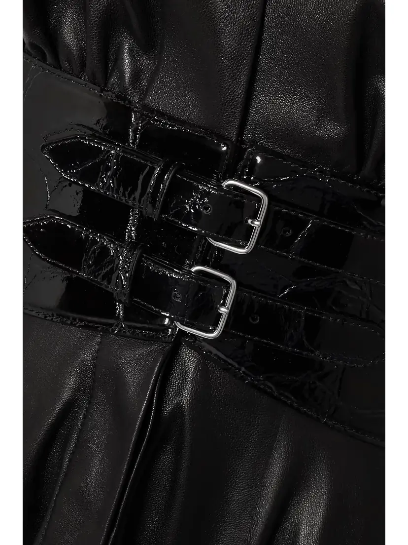 Alaïa Archetypes Belted Leather Midi Dress | Thumbnail 4 Alaïa Archetypes Belted Leather Midi Dress | Thumbnail 4
