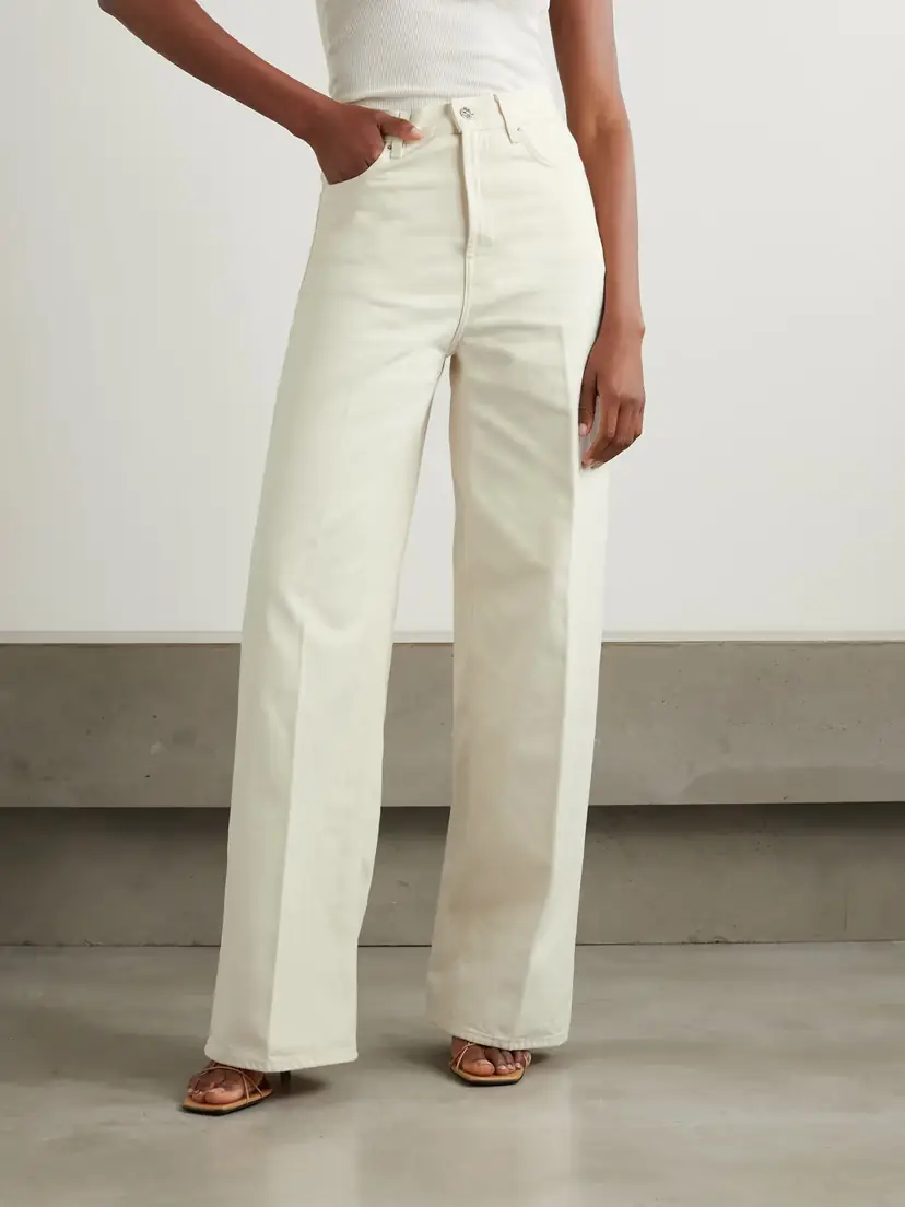 TOTEME Pleated High-rise Wide-leg Organic Jeans | Thumbnail 3 TOTEME Pleated High-rise Wide-leg Organic Jeans | Thumbnail 3