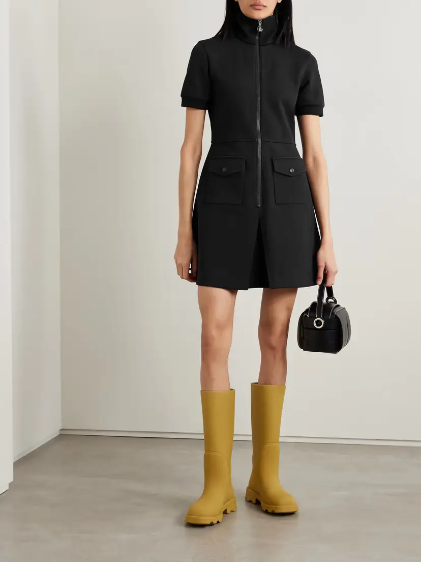 Moncler Cotton-blend Piqué Mini Dress | Thumbnail 2 Moncler Cotton-blend Piqué Mini Dress | Thumbnail 2