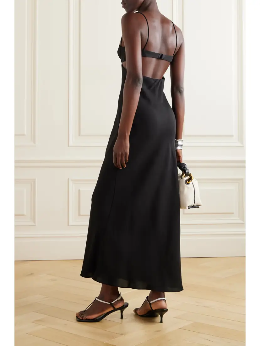 St. Agni + Net Sustain Resort Cutout Twill Maxi Dress - x large | Thumbnail 3