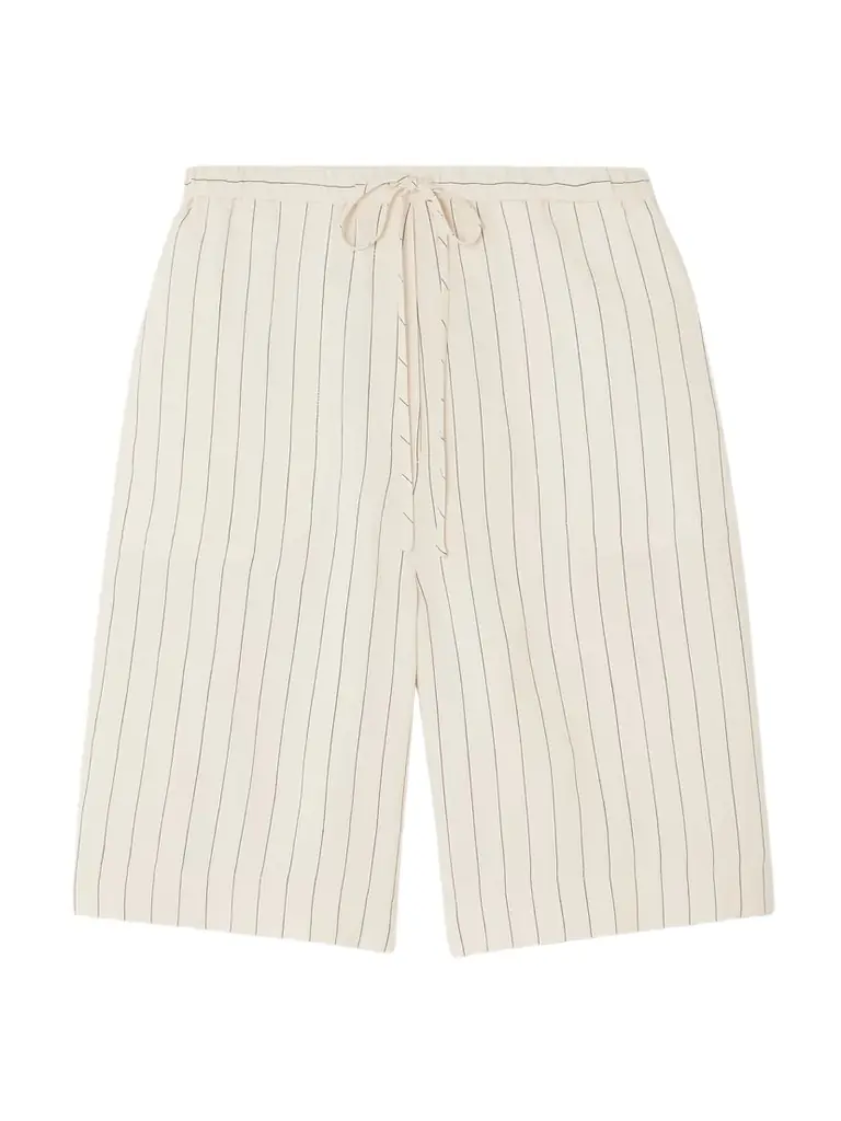 Pinstriped Woven Shorts