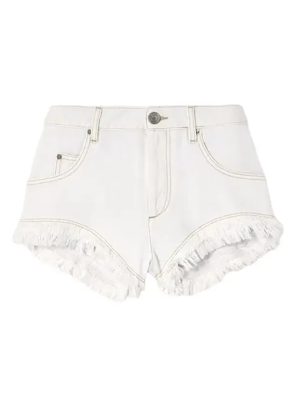 Eneidao Fringed Denim Shorts