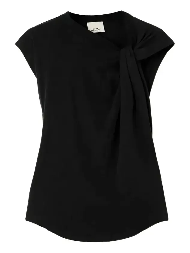 Nayda Knotted Cotton-jersey Top Nayda Knotted Cotton-jersey Top