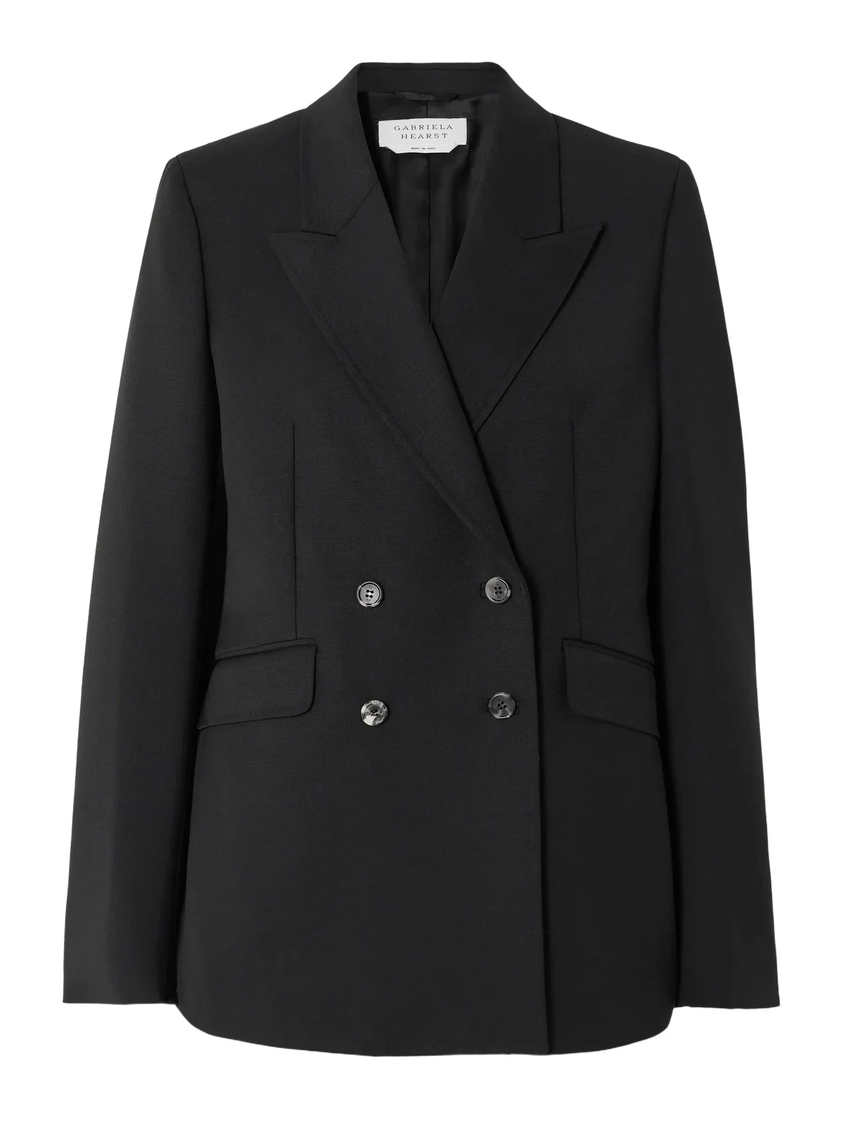 Angela Double-breasted Wool-crepe Blazer