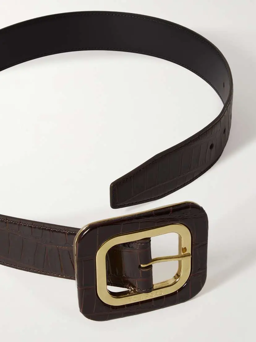 Tom Ford Frame Croc-effect Glossed-leather Waist Belt | Thumbnail 3