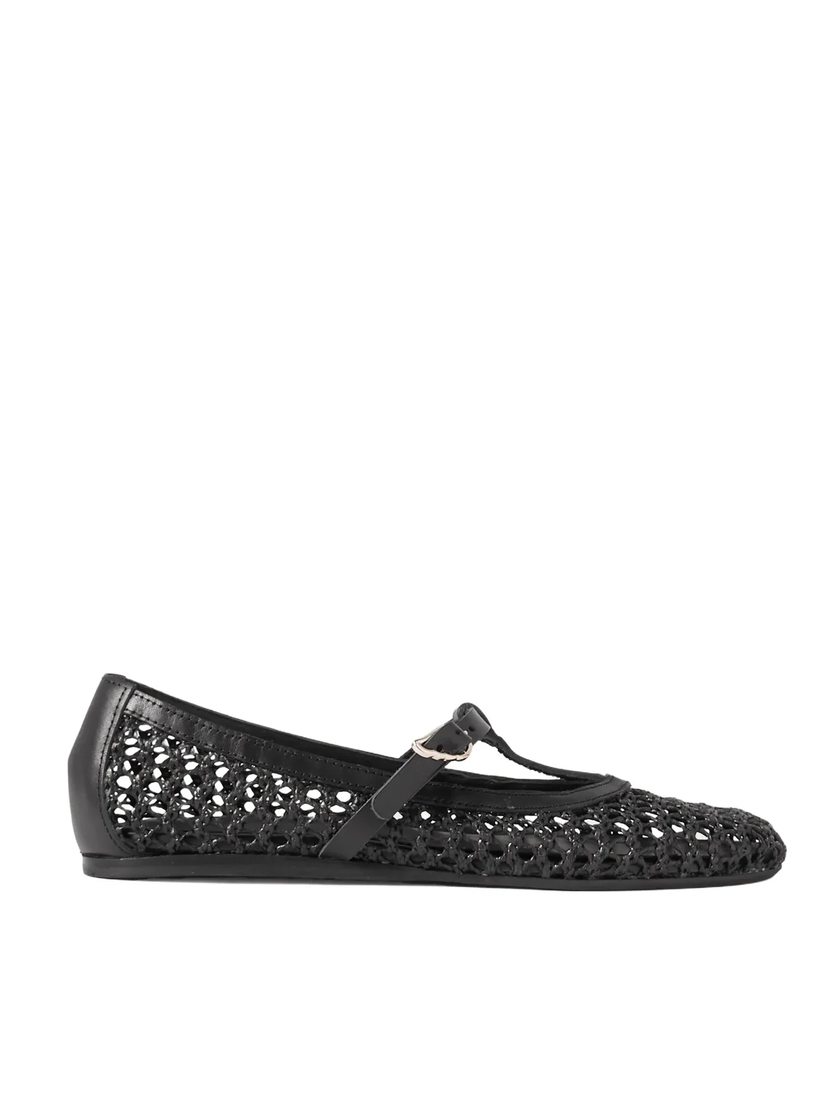 Aerati Leather-trimmed Woven Raffia Ballet Flats Aerati Leather-trimmed Woven Raffia Ballet Flats