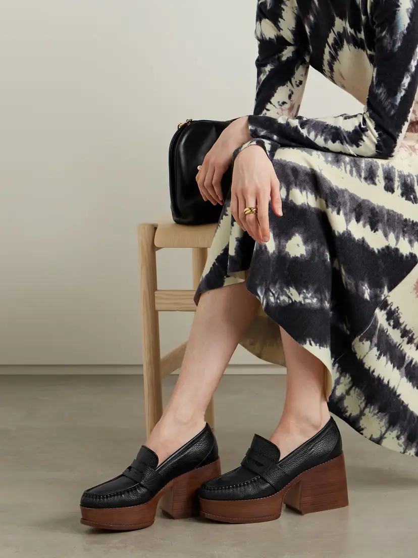 Gabriela Hearst Augusta Textured-leather Platform Loafers | Thumbnail 2 Gabriela Hearst Augusta Textured-leather Platform Loafers | Thumbnail 2