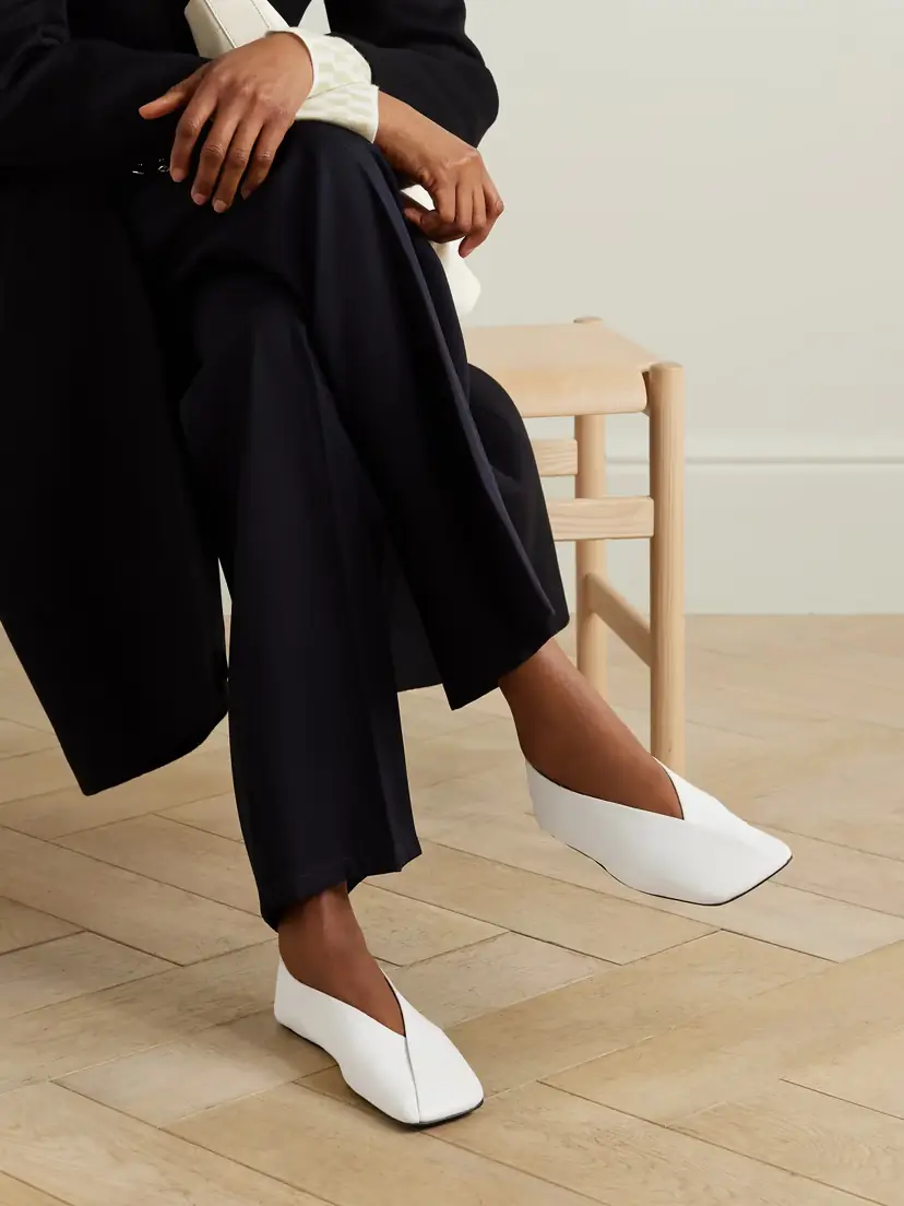 Jil Sander Leather And Suede Ballet Flats | Thumbnail 2