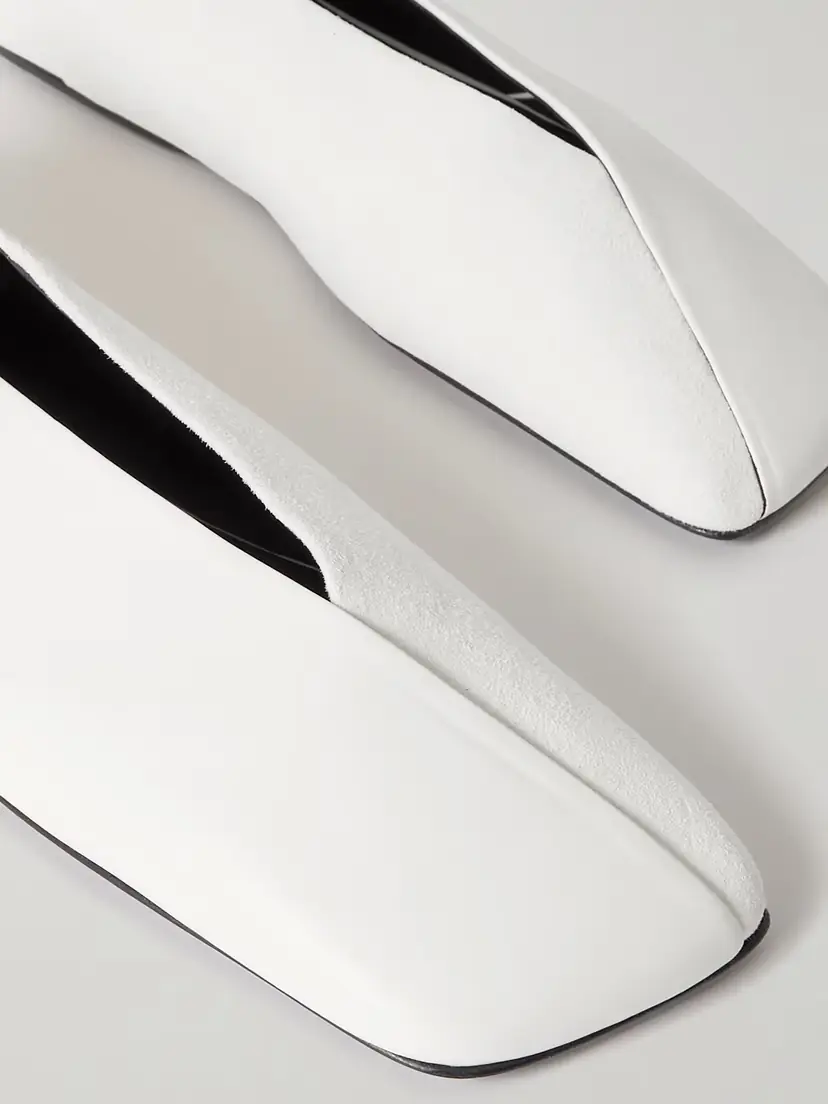 Jil Sander Leather And Suede Ballet Flats | Thumbnail 4