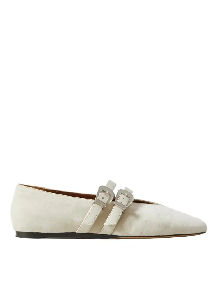 Claudia Leather Mary Jane Ballet Flats