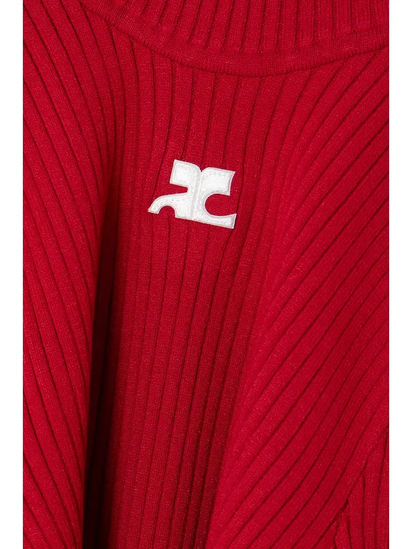Courrèges Embroidered Ribbed-knit Top | Thumbnail 4 Courrèges Embroidered Ribbed-knit Top | Thumbnail 4