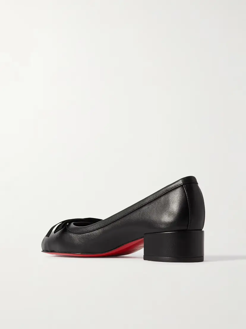 Christian Louboutin Mamaflirt 30 Bow-embellished Leather Ballet Pumps | Thumbnail 3