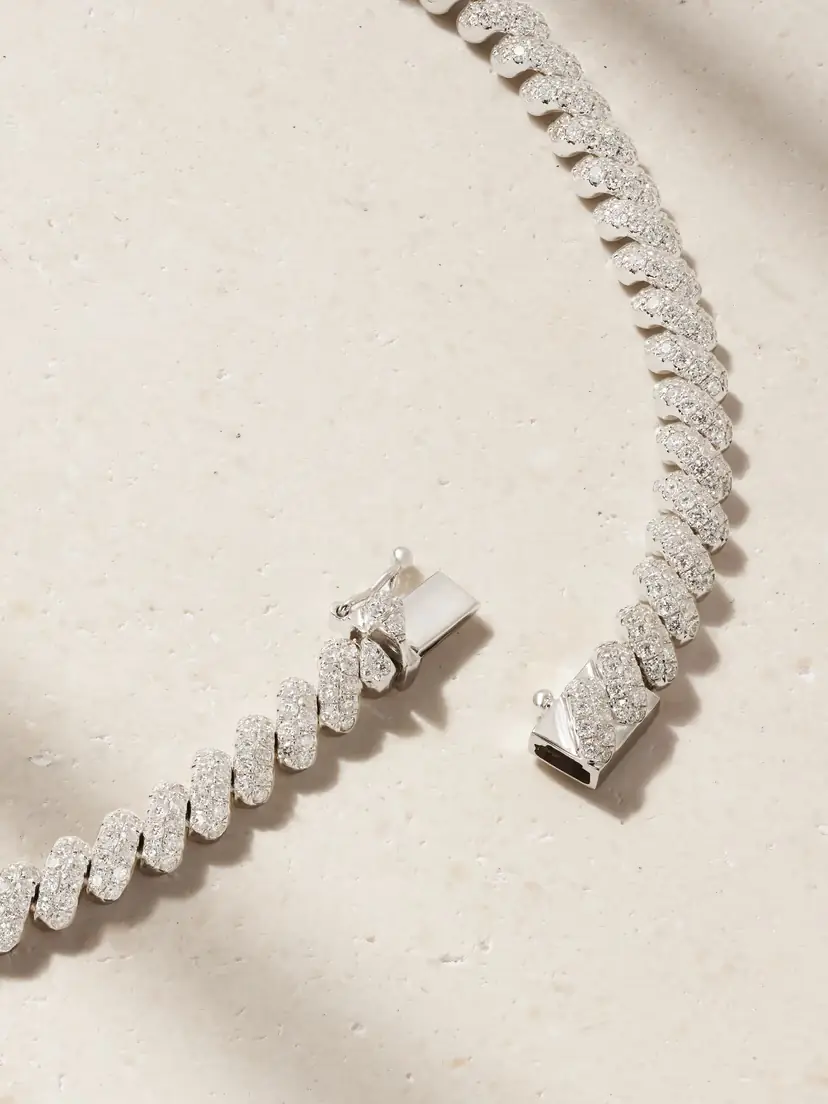 Anita Ko 18-karat White Gold Diamond Necklace | Thumbnail 3 Anita Ko 18-karat White Gold Diamond Necklace | Thumbnail 3