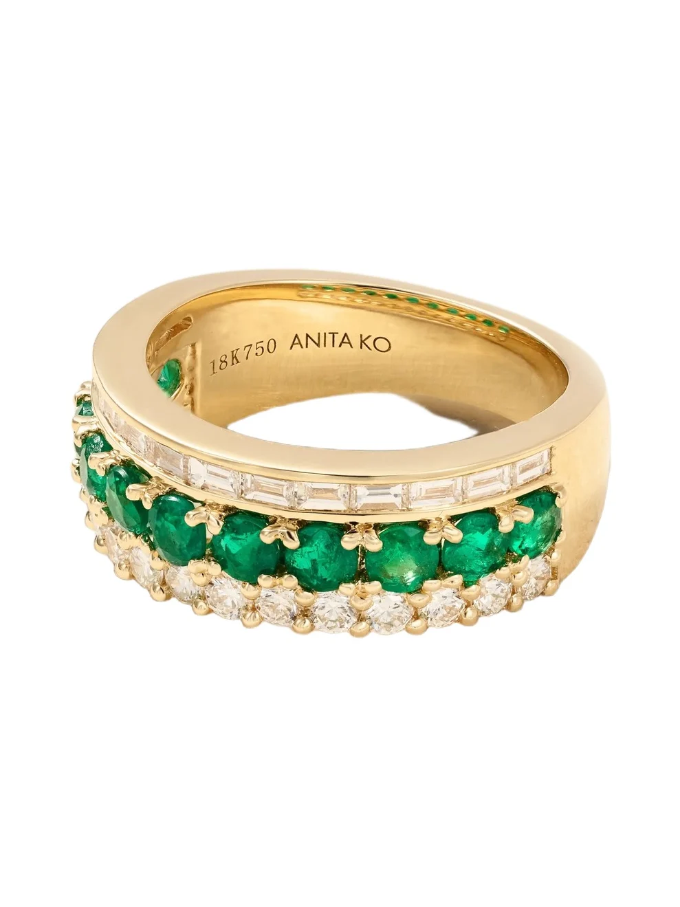 18-karat Gold, Emerald And Diamond Ring - Green