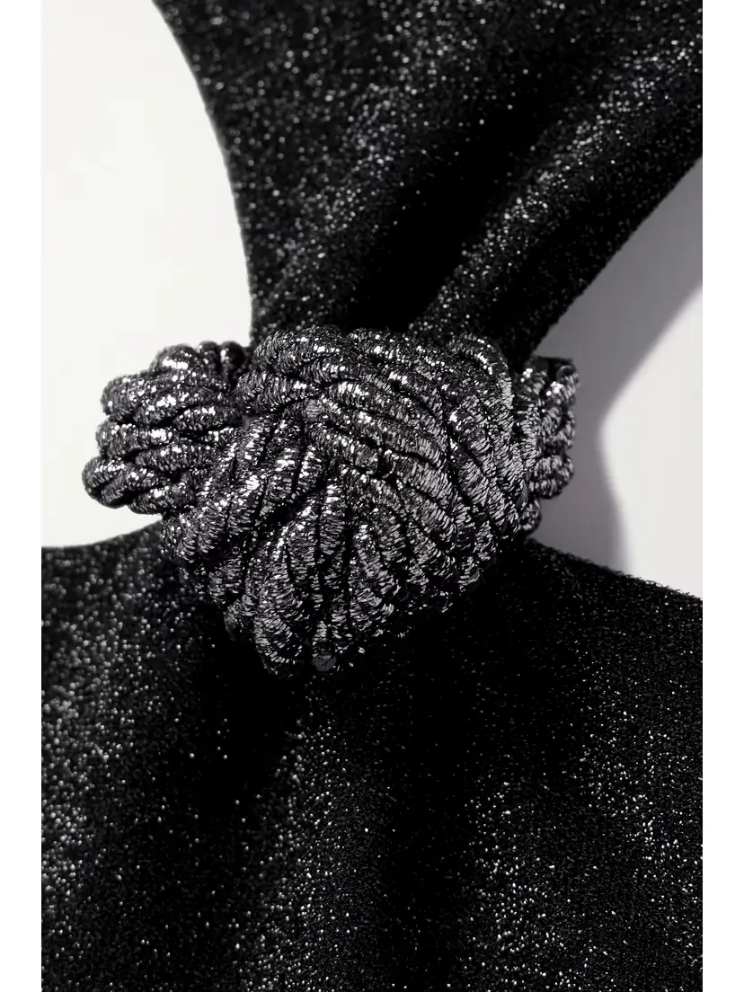 Johanna Ortiz + Net Sustain Sueño Costero Cutout Embellished Metallic Stretch-jersey Midi Dress | Thumbnail 4