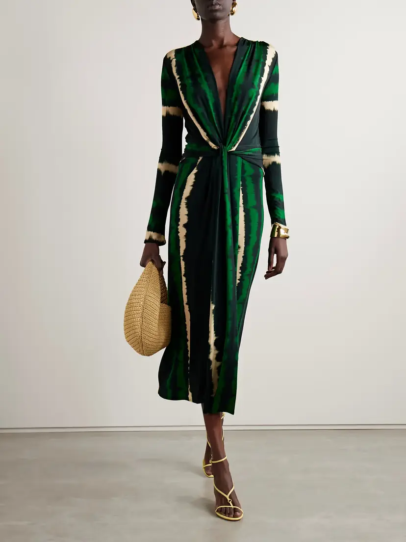 Johanna Ortiz + Net Sustain Mito De Selva Twist-front Tie-dyed Stretch-jersey Midi Dress | Thumbnail 2 Johanna Ortiz + Net Sustain Mito De Selva Twist-front Tie-dyed Stretch-jersey Midi Dress | Thumbnail 2
