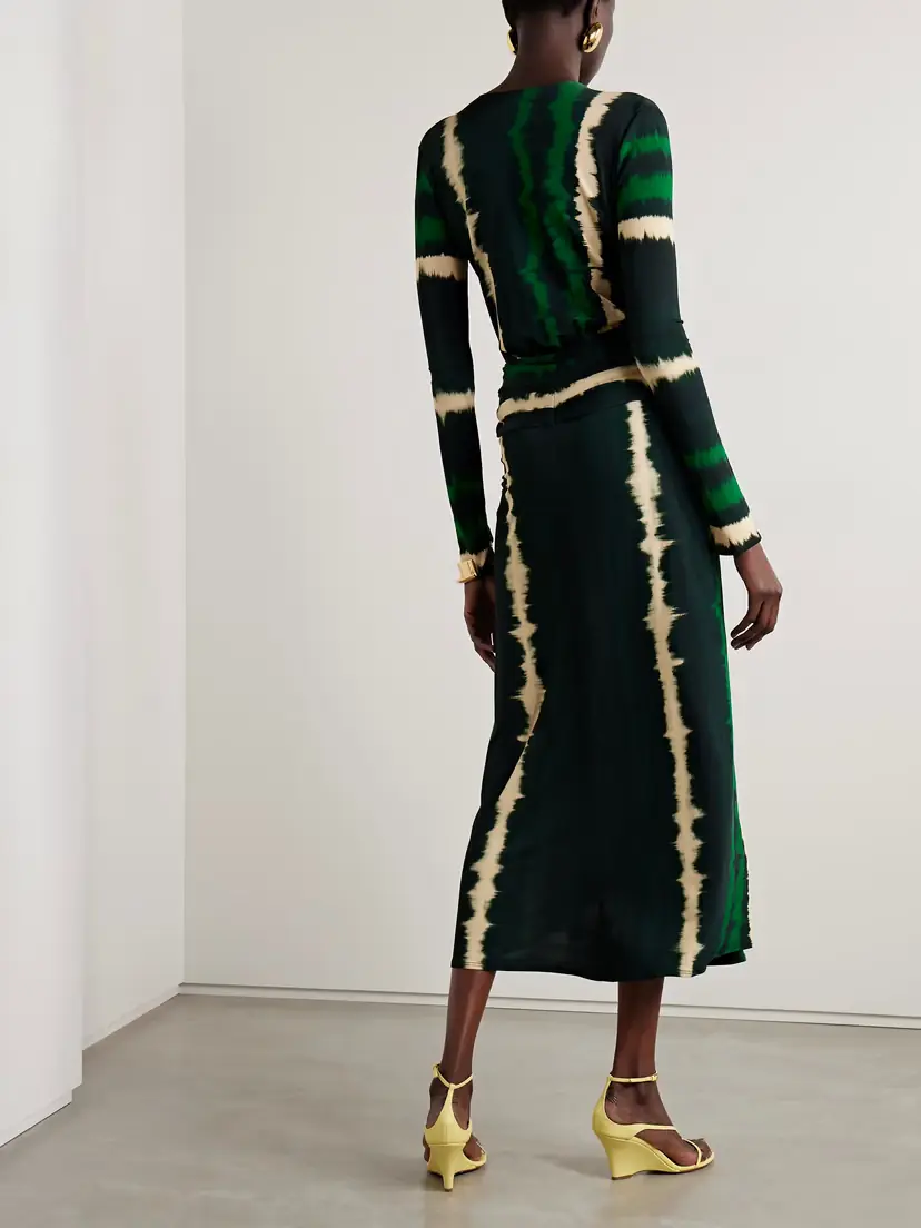 Johanna Ortiz + Net Sustain Mito De Selva Twist-front Tie-dyed Stretch-jersey Midi Dress | Thumbnail 3 Johanna Ortiz + Net Sustain Mito De Selva Twist-front Tie-dyed Stretch-jersey Midi Dress | Thumbnail 3