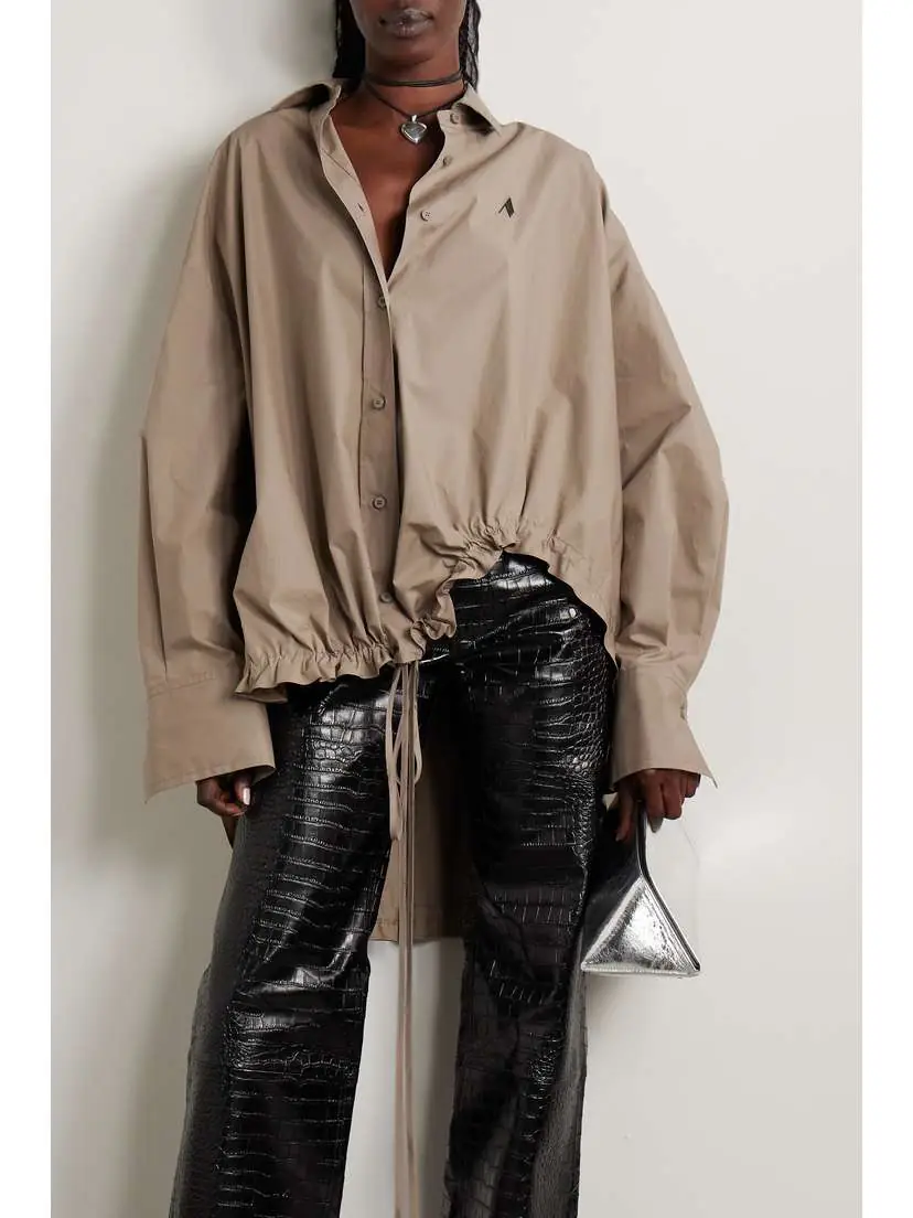 The Attico Oversized Embroidered Poplin Shirt | Thumbnail 3