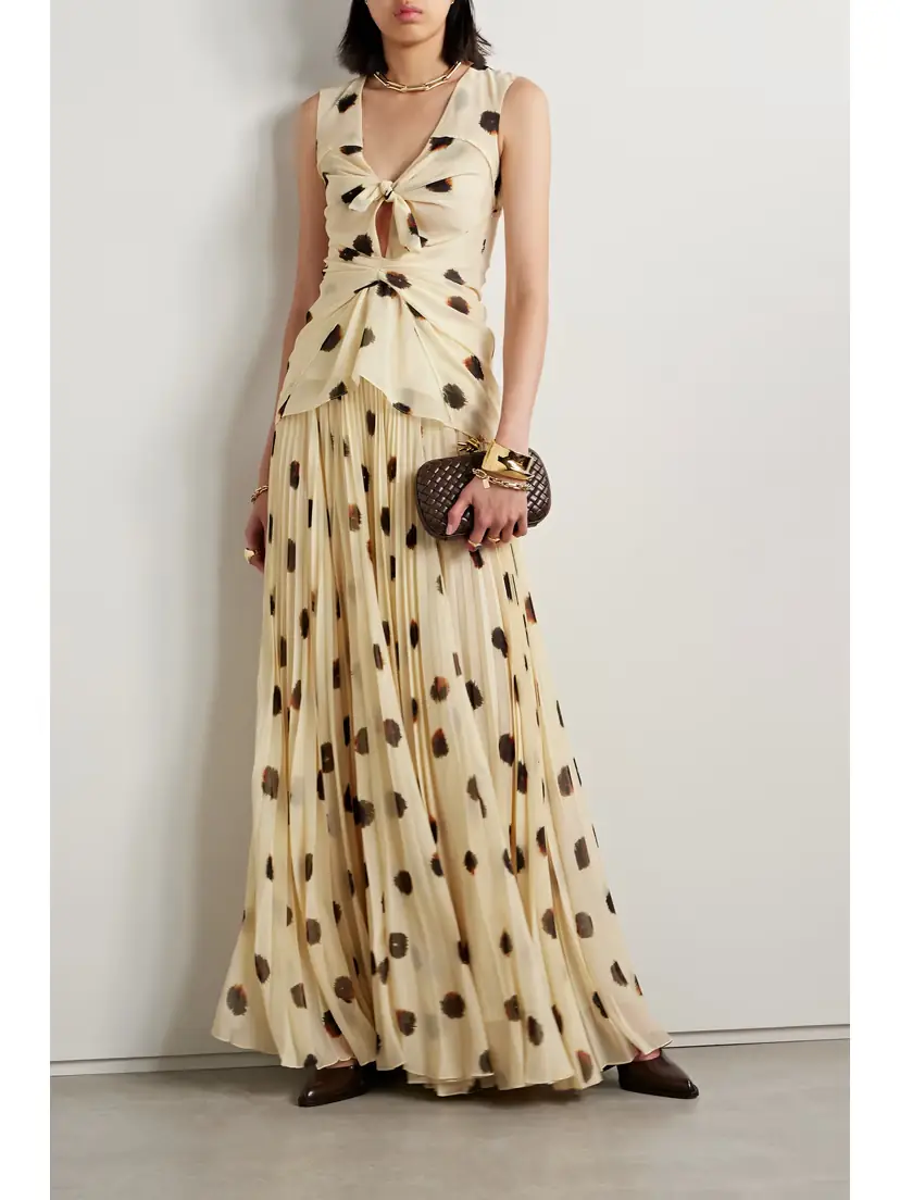 Altuzarra Pan Tie-front Gathered Polka-dot Crepe De Chine Top | Thumbnail 2 Altuzarra Pan Tie-front Gathered Polka-dot Crepe De Chine Top | Thumbnail 2