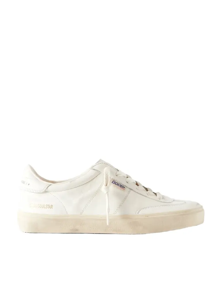 Soul-star Logo-print Distressed Leather Sneakers