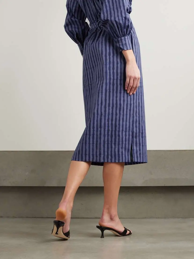 Altuzarra Hiroki Braided Striped Cotton-blend Poplin Midi Skirt | Thumbnail 4 Altuzarra Hiroki Braided Striped Cotton-blend Poplin Midi Skirt | Thumbnail 4