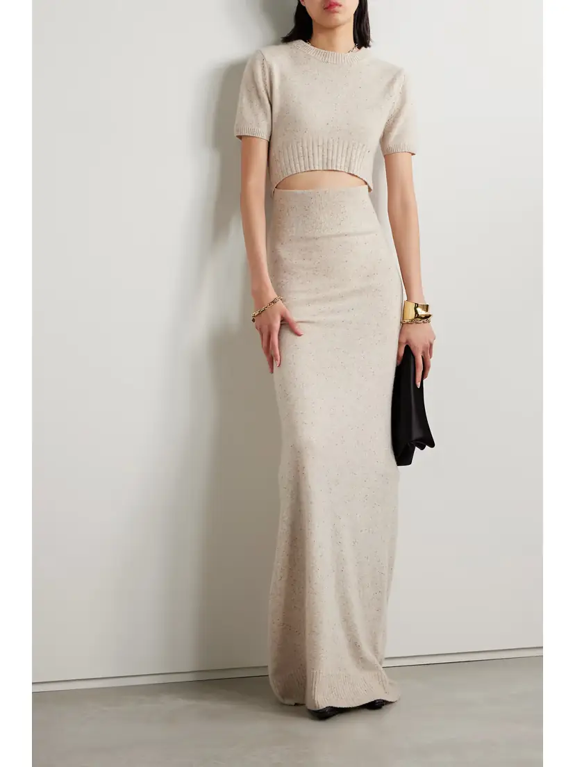 Altuzarra Mima Cutout Cashmere-blend Jersey Maxi Dress | Thumbnail 2 Altuzarra Mima Cutout Cashmere-blend Jersey Maxi Dress | Thumbnail 2