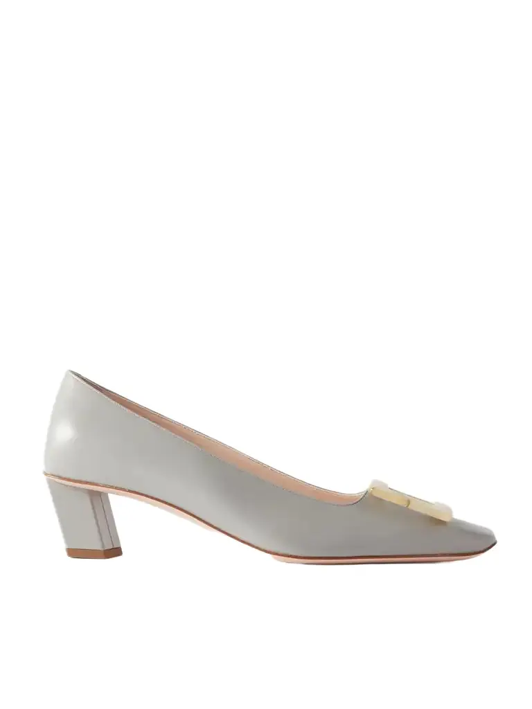 Roger Vivier Belle Vivier 45 Buckled Leather Pumps