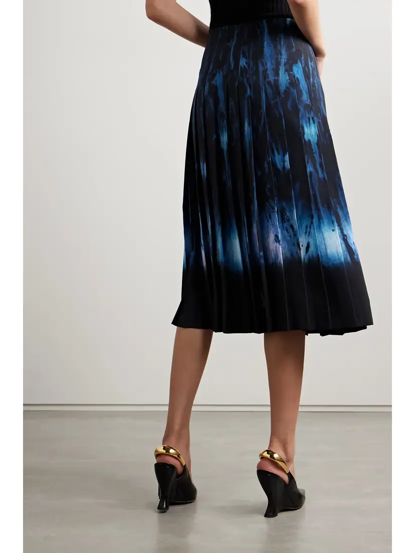 Altuzarra Tullius Pleated Printed Crepe De Chine Midi Skirt | Thumbnail 4 Altuzarra Tullius Pleated Printed Crepe De Chine Midi Skirt | Thumbnail 4