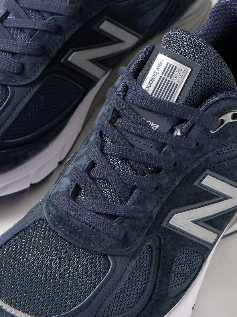 New Balance 990v4 Leather-trimmed Suede And Mesh Sneakers | Thumbnail 4 New Balance 990v4 Leather-trimmed Suede And Mesh Sneakers | Thumbnail 4