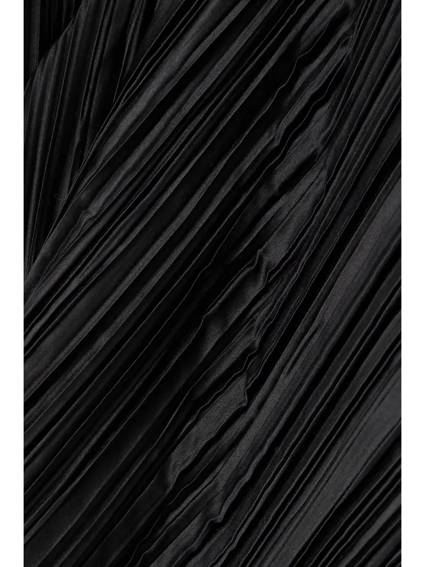 Cult Gaia Mitra Embellished Cutout Plissé-satin Halterneck Gown | Thumbnail 4