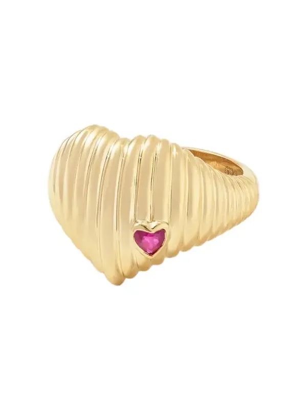 Chevaliere Berlingot 9-karat Gold Ruby Signet Ring Chevaliere Berlingot 9-karat Gold Ruby Signet Ring