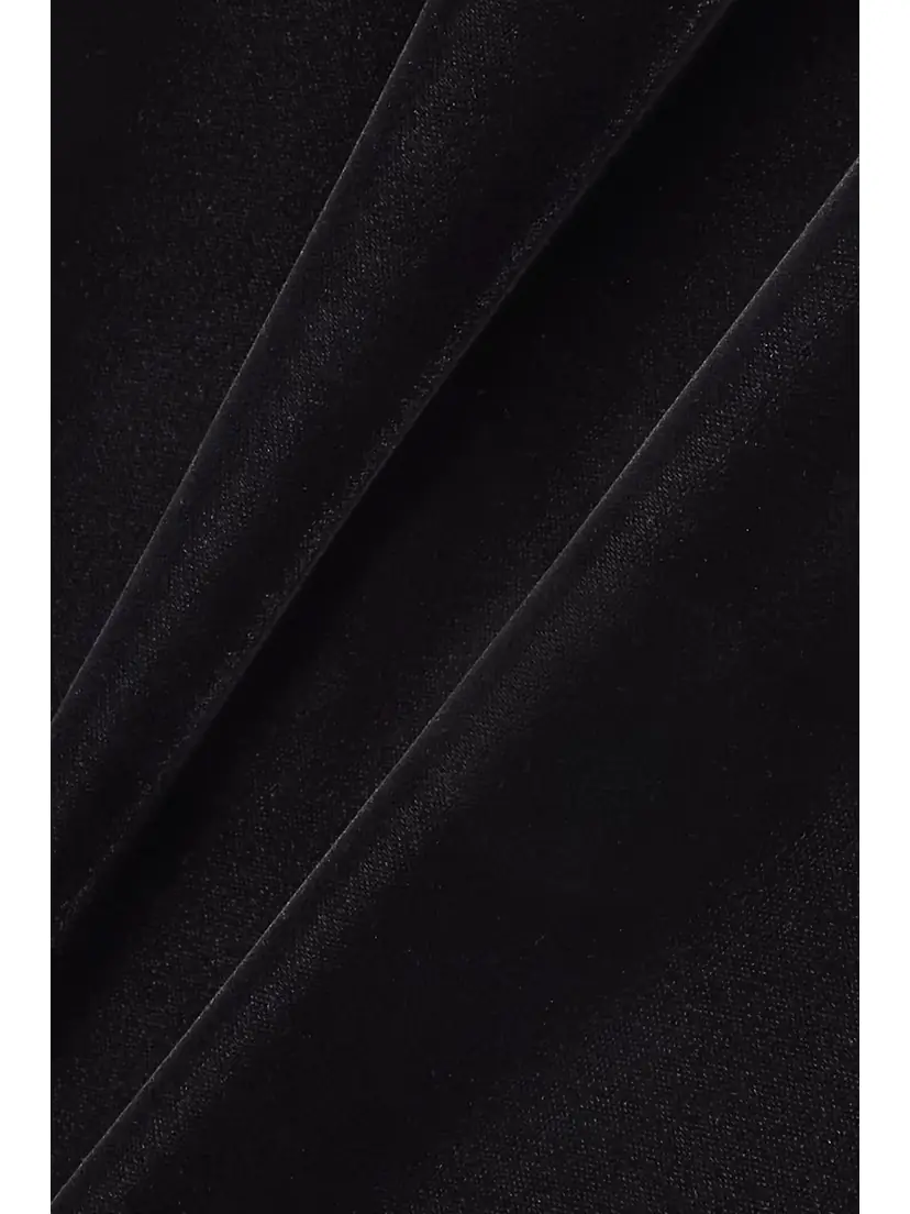 Saint Laurent Strapless Satin-trimmed Velvet Mini Dress | Thumbnail 4 Saint Laurent Strapless Satin-trimmed Velvet Mini Dress | Thumbnail 4