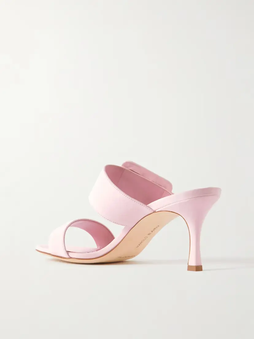 Manolo Blahnik Gable 70 Buckled Suede Mules | Thumbnail 3