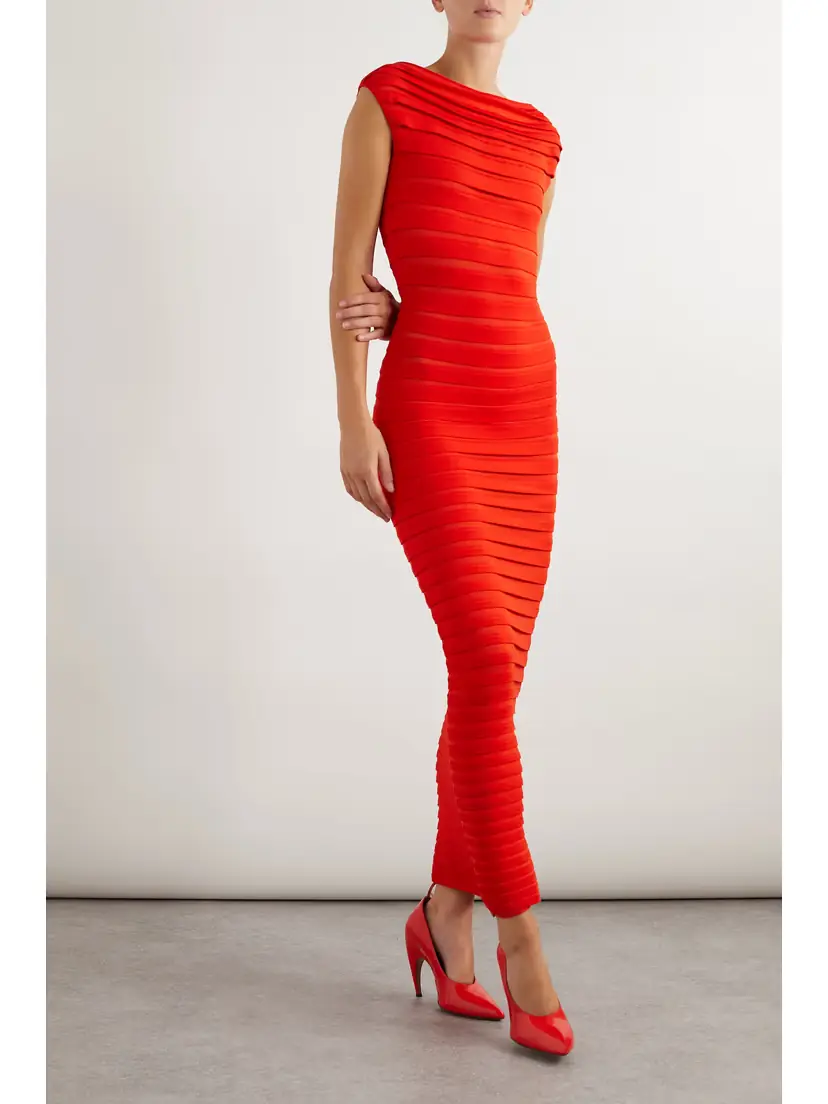 Alaïa Layered Knitted Maxi Dress | Thumbnail 2 Alaïa Layered Knitted Maxi Dress | Thumbnail 2