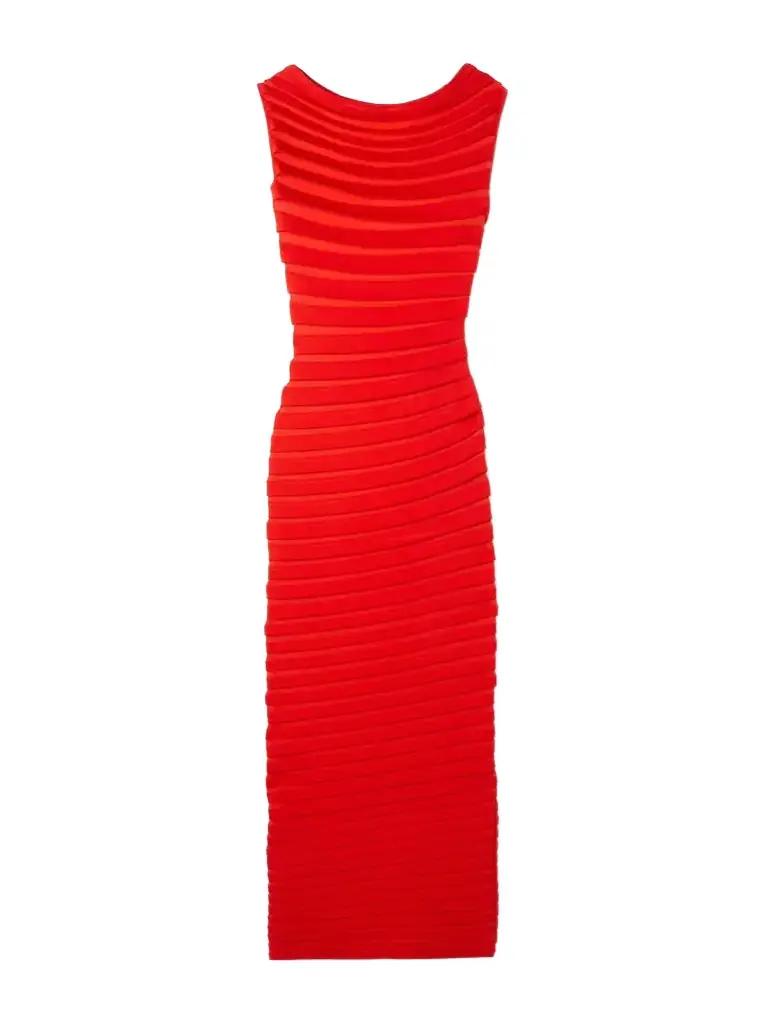Alaïa Layered Knitted Maxi Dress | Image 1 Alaïa Layered Knitted Maxi Dress | Image 1
