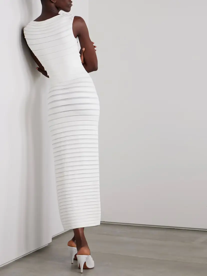 Alaïa Layered Knitted Maxi Dress | Thumbnail 3