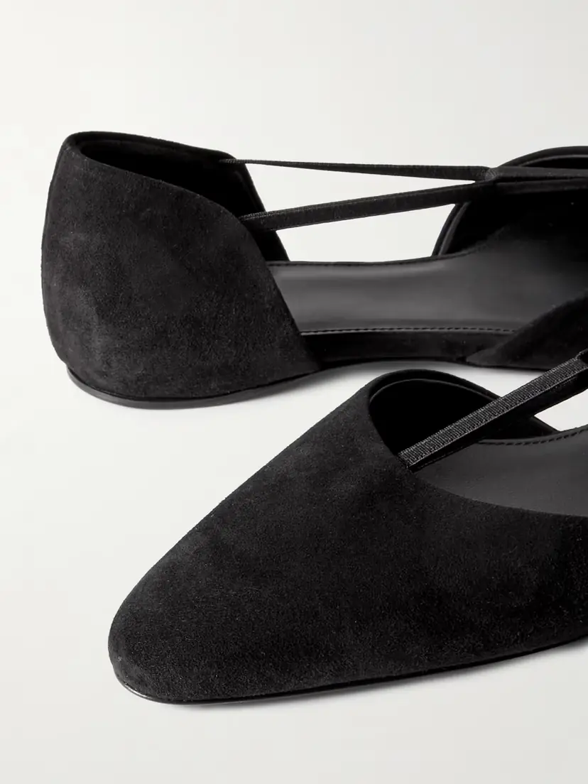 TOTEME + Net Sustain The T-strap Suede Point-toe Flats | Thumbnail 4 TOTEME + Net Sustain The T-strap Suede Point-toe Flats | Thumbnail 4