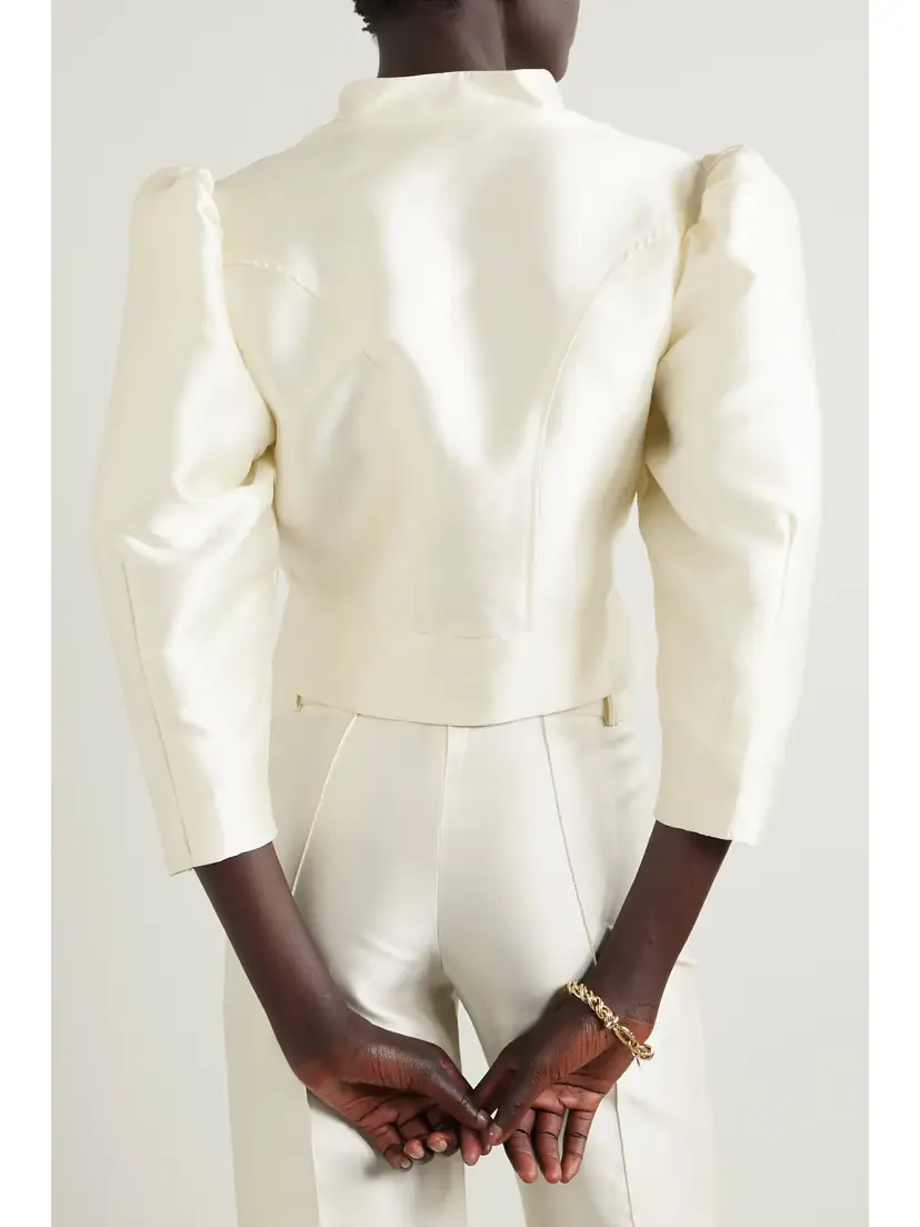 DESTREE Amoako Cropped Faille Jacket | Thumbnail 3 DESTREE Amoako Cropped Faille Jacket | Thumbnail 3
