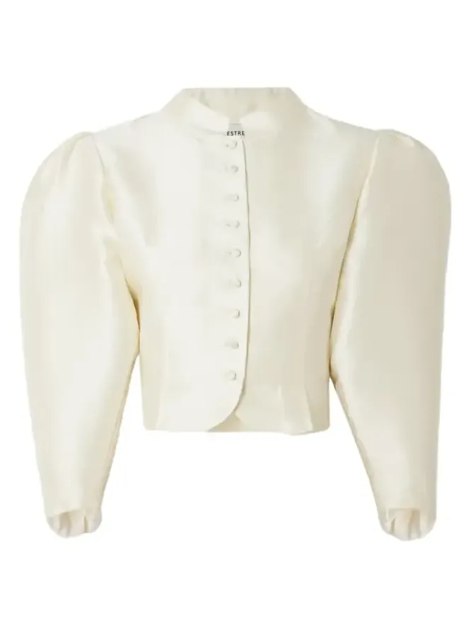 Amoako Cropped Faille Jacket Amoako Cropped Faille Jacket