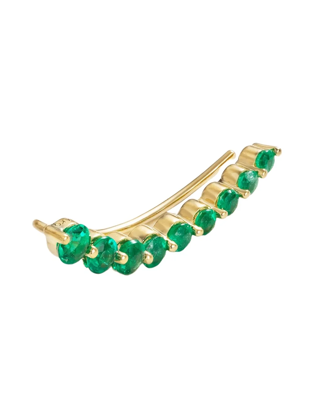 18-karat Gold Emerald Single Earring