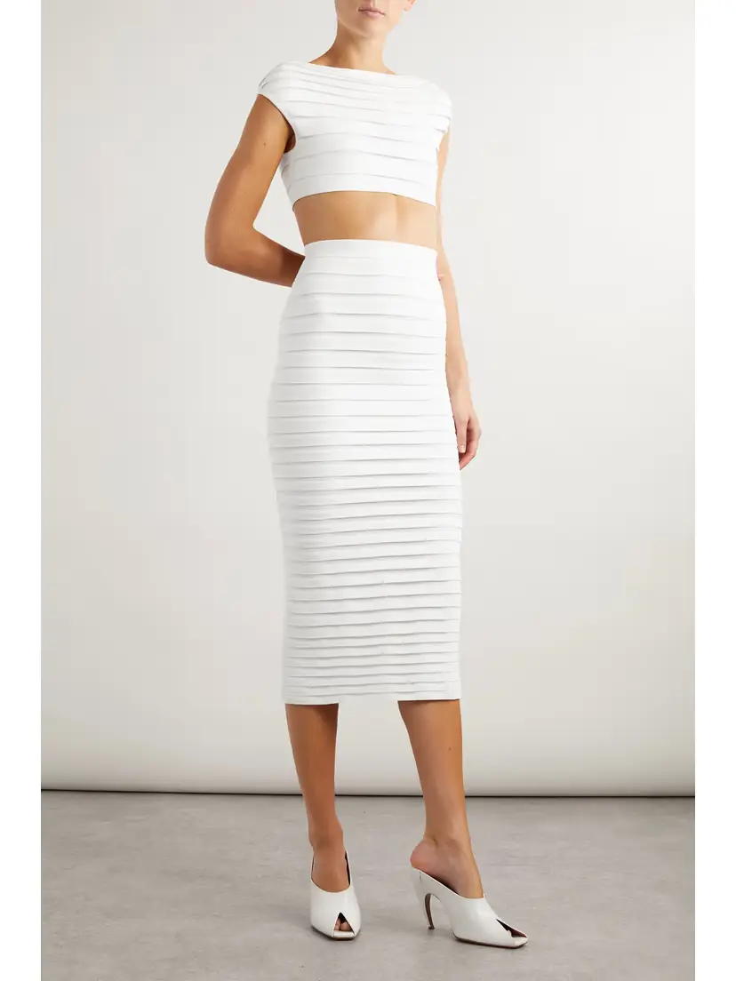 Alaïa Layered Stretch-knit Midi Skirt | Thumbnail 2