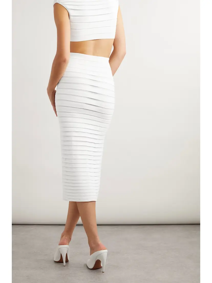 Alaïa Layered Stretch-knit Midi Skirt | Thumbnail 3