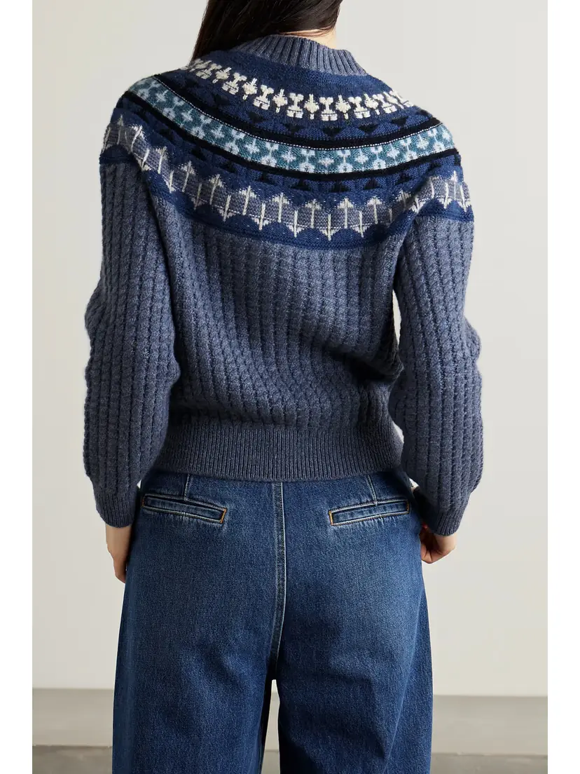 Loro Piana Noel Fair Isle Cable-knit Cashmere Sweater | Thumbnail 4