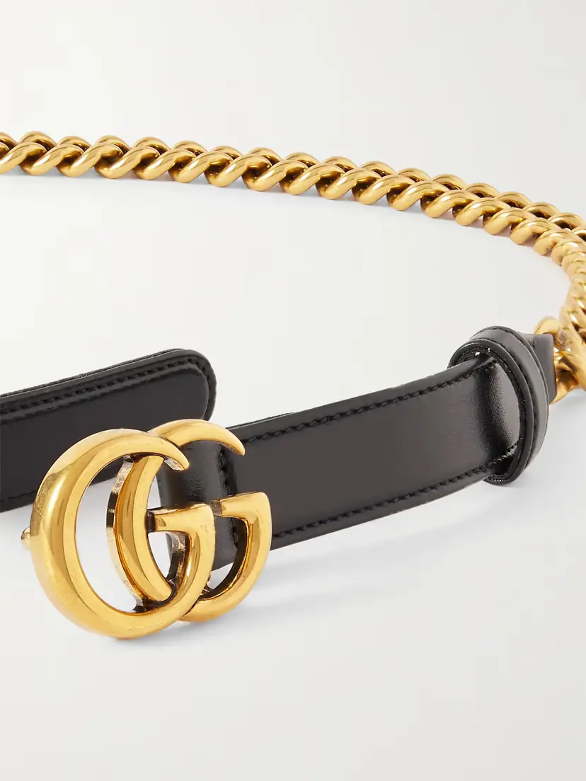 Gucci Gg Marmont Gold-tone And Leather Belt | Thumbnail 3 Gucci Gg Marmont Gold-tone And Leather Belt | Thumbnail 3