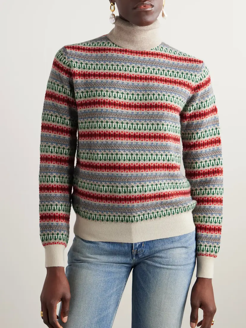 Loro Piana Holiday Noel Fair Isle Cashmere-jacquard Turtleneck Sweater | Thumbnail 3