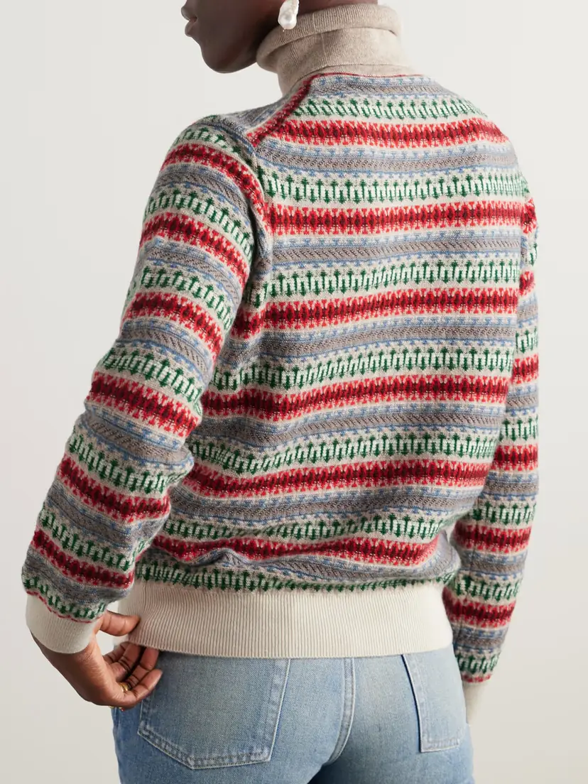 Loro Piana Holiday Noel Fair Isle Cashmere-jacquard Turtleneck Sweater | Thumbnail 4